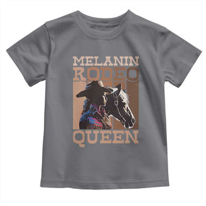 African American Cowgirl Toddler T Shirt Melanin Rodeo Queen TS09 Charcoal Print Your Wear