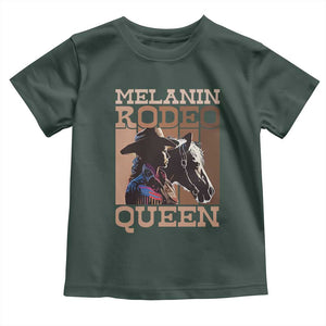 African American Cowgirl Toddler T Shirt Melanin Rodeo Queen TS09 Dark Forest Green Print Your Wear