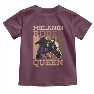 African American Cowgirl Toddler T Shirt Melanin Rodeo Queen TS09 Maroon Print Your Wear