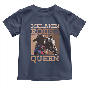 African American Cowgirl Toddler T Shirt Melanin Rodeo Queen TS09 Navy Print Your Wear