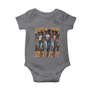 Black Cowgirl Baby Onesie Howdy Melanin Rodeo Queen TS09 Charcoal Print Your Wear