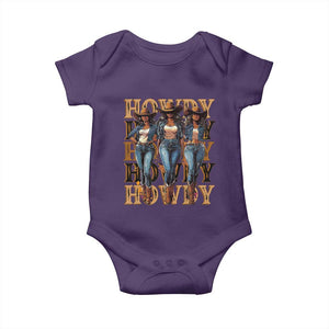 Black Cowgirl Baby Onesie Howdy Melanin Rodeo Queen TS09 Purple Print Your Wear