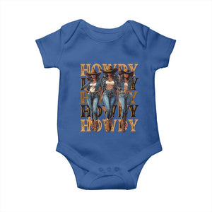 Black Cowgirl Baby Onesie Howdy Melanin Rodeo Queen TS09 Royal Blue Print Your Wear