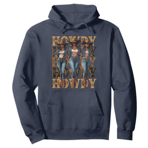 Black Cowgirl Hoodie Howdy Melanin Rodeo Queen TS09 Navy Print Your Wear