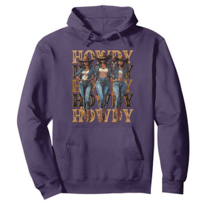 Black Cowgirl Hoodie Howdy Melanin Rodeo Queen TS09 Purple Print Your Wear