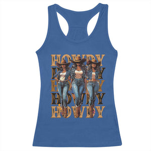 Black Cowgirl Racerback Tank Top Howdy Melanin Rodeo Queen TS09 Royal Blue Print Your Wear