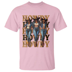 Black Cowgirl T Shirt Howdy Melanin Rodeo Queen TS09 Light Pink Print Your Wear