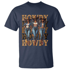 Black Cowgirl T Shirt Howdy Melanin Rodeo Queen TS09 Navy Print Your Wear