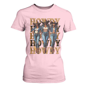 Black Cowgirl T Shirt For Women Howdy Melanin Rodeo Queen TS09 Light Pink Print Your Wear