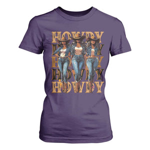 Black Cowgirl T Shirt For Women Howdy Melanin Rodeo Queen TS09 Purple Print Your Wear