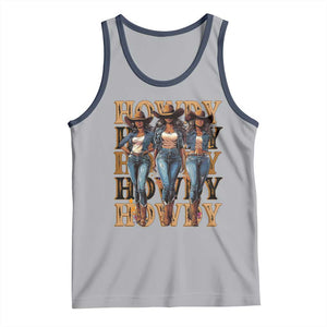 Black Cowgirl Tank Top Howdy Melanin Rodeo Queen TS09 Athletic Heather Navy Print Your Wear