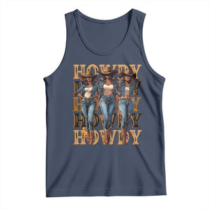 Black Cowgirl Tank Top Howdy Melanin Rodeo Queen TS09 Navy Print Your Wear