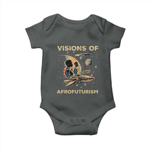 Visions Of Afrofuturism African American Baby Onesie Black History And Future TS09 Dark Heather Print Your Wear