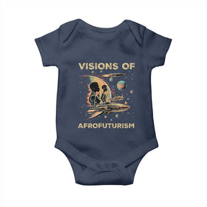 Visions Of Afrofuturism African American Baby Onesie Black History And Future TS09 Navy Print Your Wear