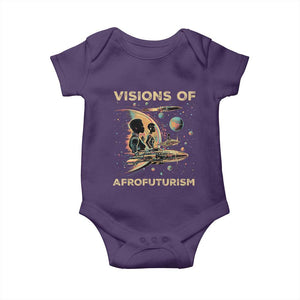 Visions Of Afrofuturism African American Baby Onesie Black History And Future TS09 Purple Print Your Wear