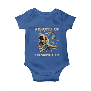 Visions Of Afrofuturism African American Baby Onesie Black History And Future TS09 Royal Blue Print Your Wear