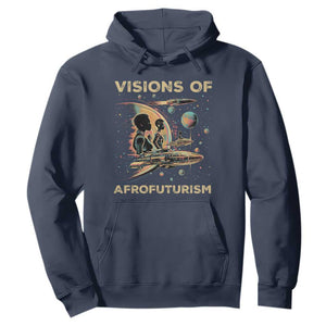 Visions Of Afrofuturism African American Hoodie Black History And Future TS09 Navy Print Your Wear