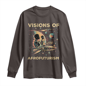 Visions Of Afrofuturism African American Long Sleeve Shirt Black History And Future TS09 Dark Chocolate Print Your Wear