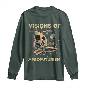 Visions Of Afrofuturism African American Long Sleeve Shirt Black History And Future TS09 Dark Forest Green Print Your Wear