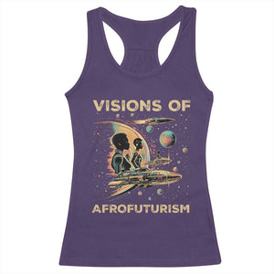 Visions Of Afrofuturism African American Racerback Tank Top Black History And Future TS09 Purple Print Your Wear