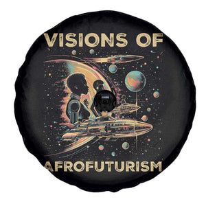 Visions Of Afrofuturism African American Spare Tire Cover Black History And Future TS09 Print Your Wear