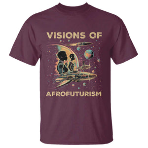 Visions Of Afrofuturism African American T Shirt Black History And Future TS09 Maroon Print Your Wear