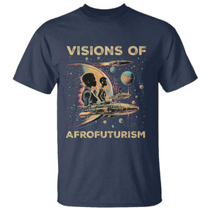 Visions Of Afrofuturism African American T Shirt Black History And Future TS09 Navy Print Your Wear