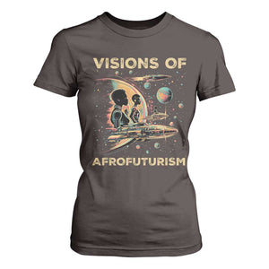 Visions Of Afrofuturism African American T Shirt For Women Black History And Future TS09 Dark Chocolate Print Your Wear