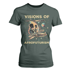 Visions Of Afrofuturism African American T Shirt For Women Black History And Future TS09 Dark Forest Green Print Your Wear