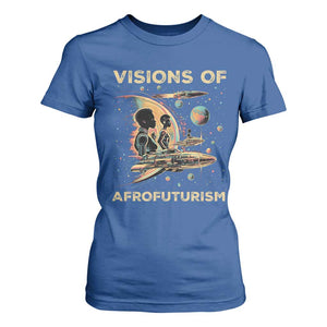 Visions Of Afrofuturism African American T Shirt For Women Black History And Future TS09 Royal Blue Print Your Wear