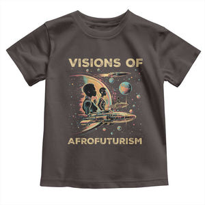 Visions Of Afrofuturism African American Toddler T Shirt Black History And Future TS09 Dark Chocolate Print Your Wear