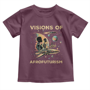 Visions Of Afrofuturism African American Toddler T Shirt Black History And Future TS09 Maroon Print Your Wear