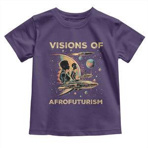 Visions Of Afrofuturism African American Toddler T Shirt Black History And Future TS09 Purple Print Your Wear