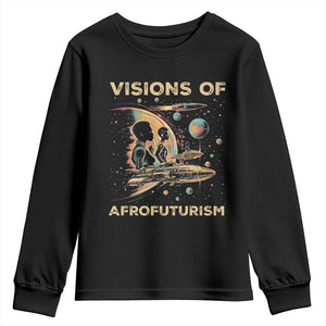 Visions Of Afrofuturism African American Youth Sweatshirt Black History And Future TS09 Black Print Your Wear