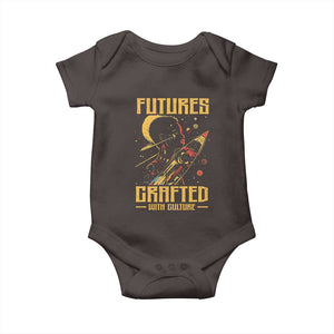 Afrofuturism African American Baby Onesie Futures Crafted With Culture TS09 Dark Chocolate Print Your Wear