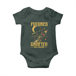 Afrofuturism African American Baby Onesie Futures Crafted With Culture TS09 Dark Forest Green Print Your Wear