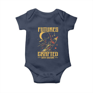 Afrofuturism African American Baby Onesie Futures Crafted With Culture TS09 Navy Print Your Wear