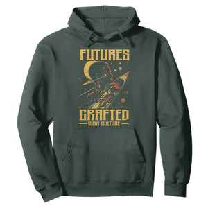 Afrofuturism African American Hoodie Futures Crafted With Culture TS09 Dark Forest Green Print Your Wear