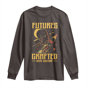 Afrofuturism African American Long Sleeve Shirt Futures Crafted With Culture TS09 Dark Chocolate Print Your Wear