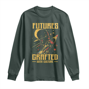 Afrofuturism African American Long Sleeve Shirt Futures Crafted With Culture TS09 Dark Forest Green Print Your Wear