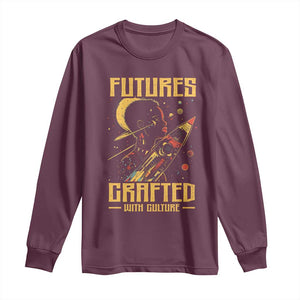 Afrofuturism African American Long Sleeve Shirt Futures Crafted With Culture TS09 Maroon Print Your Wear