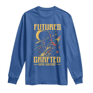 Afrofuturism African American Long Sleeve Shirt Futures Crafted With Culture TS09 Royal Blue Print Your Wear