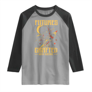 Afrofuturism African American Raglan Shirt Futures Crafted With Culture TS09 Sport Gray Black Print Your Wear