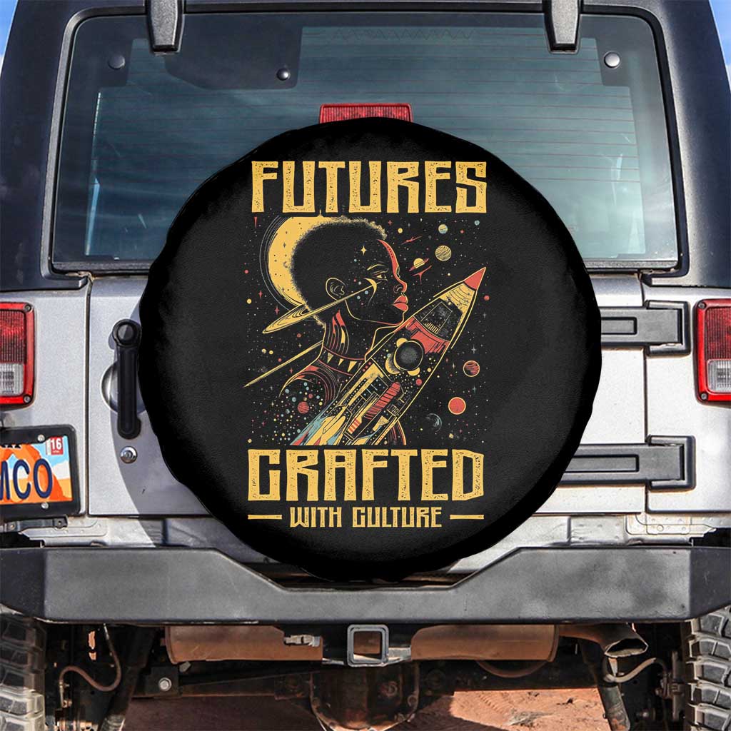 Afrofuturism African American Spare Tire Cover Futures Crafted With Culture TS09 No hole Black Print Your Wear