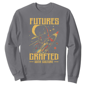 Afrofuturism African American Sweatshirt Futures Crafted With Culture TS09 Charcoal Print Your Wear