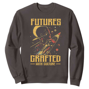 Afrofuturism African American Sweatshirt Futures Crafted With Culture TS09 Dark Chocolate Print Your Wear