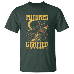 Afrofuturism African American T Shirt Futures Crafted With Culture TS09 Dark Forest Green Print Your Wear