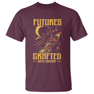 Afrofuturism African American T Shirt Futures Crafted With Culture TS09 Maroon Print Your Wear