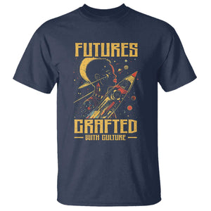 Afrofuturism African American T Shirt Futures Crafted With Culture TS09 Navy Print Your Wear