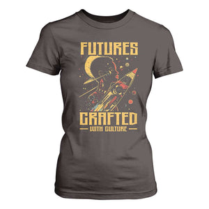 Afrofuturism African American T Shirt For Women Futures Crafted With Culture TS09 Dark Chocolate Print Your Wear